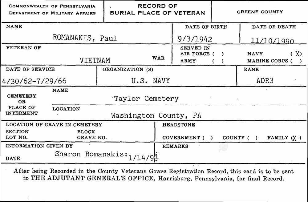 veteran burial